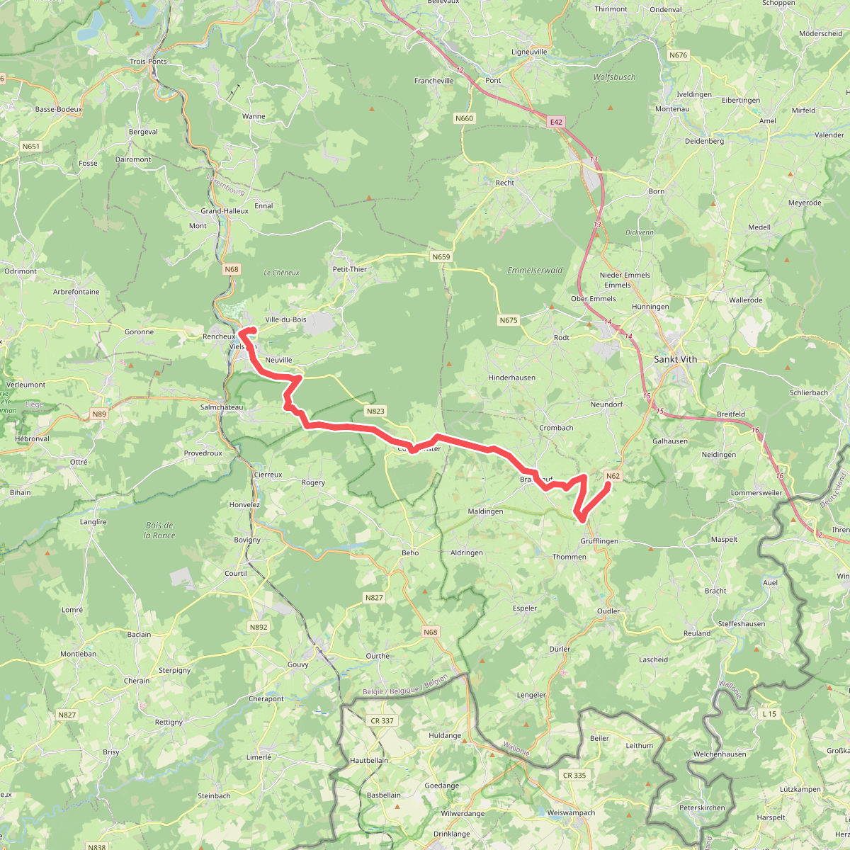 Vielsalm - Grufflingen · GR5 etappe 22