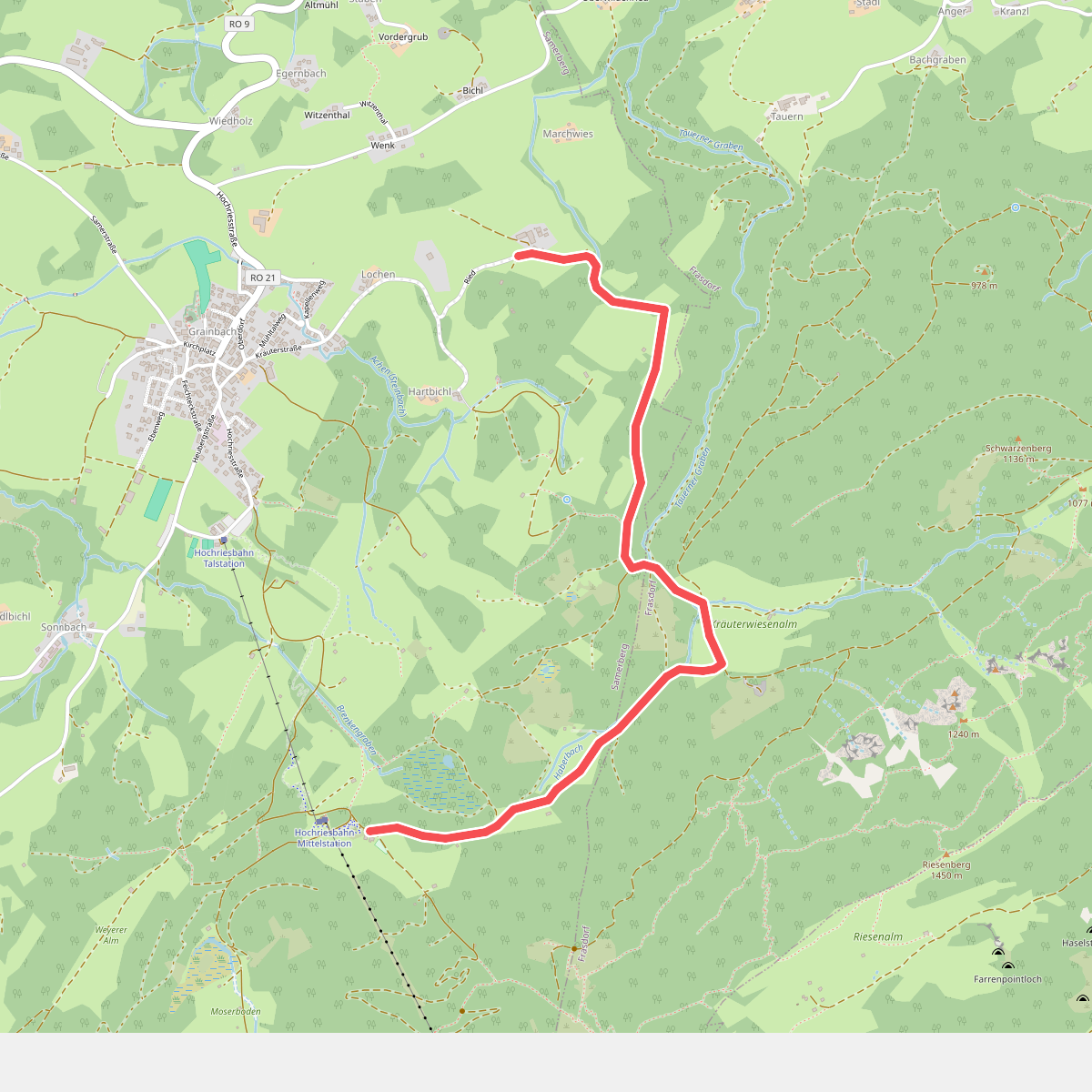 Grainbach - Kreuterwiese - Mittelstation