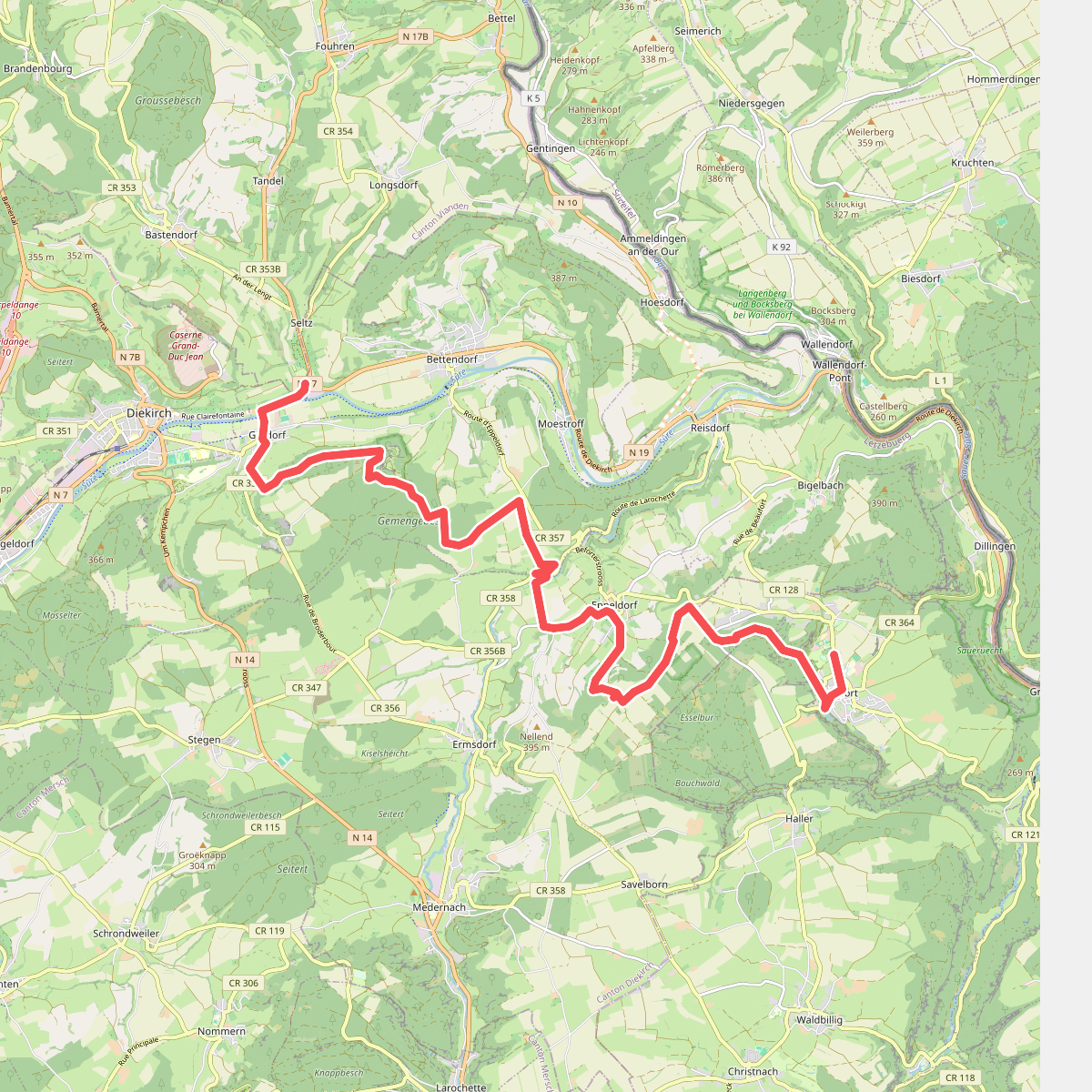 Diekich - Beaufort · GR5 etappe 26