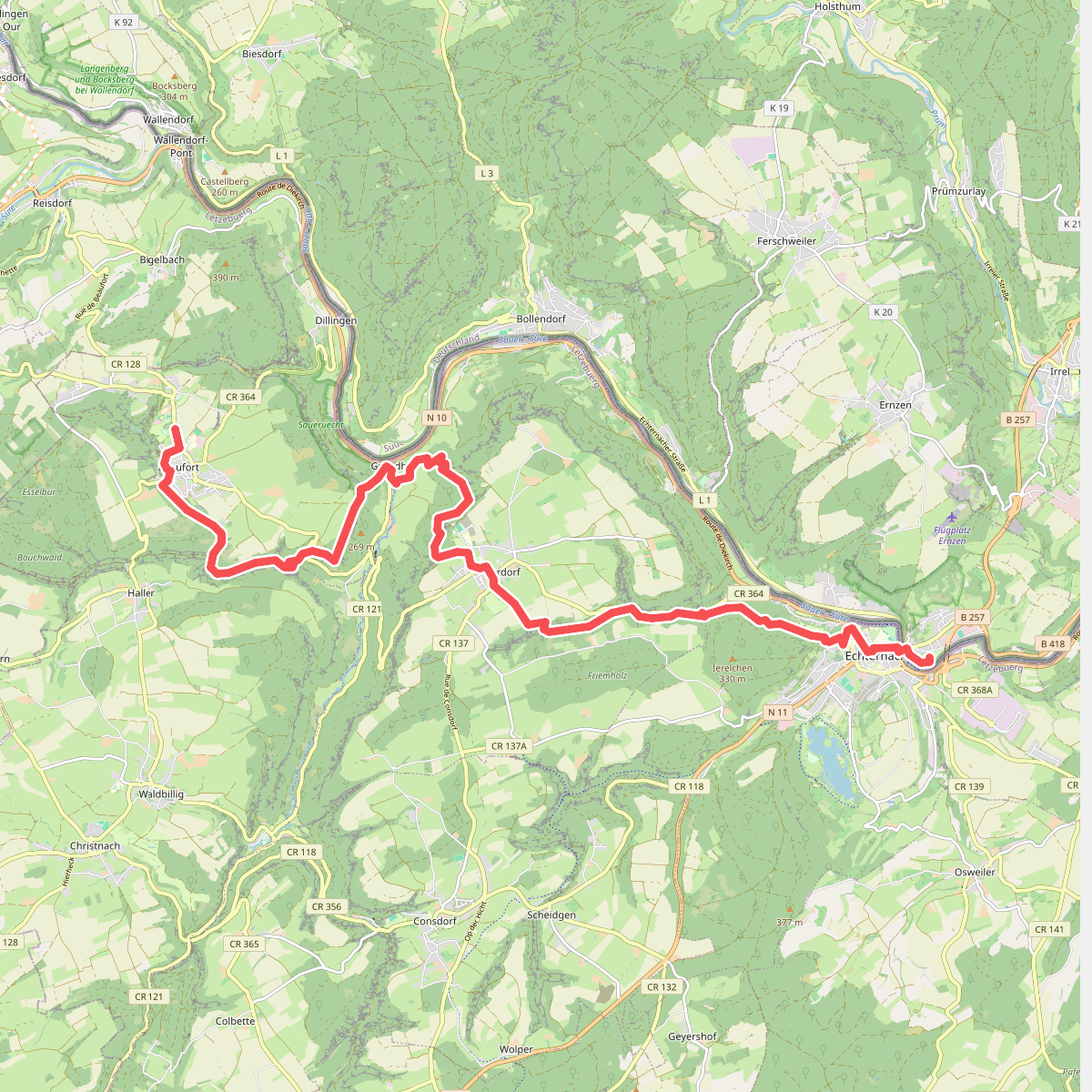 Beaufort - Echternach · GR5 etappe 27
