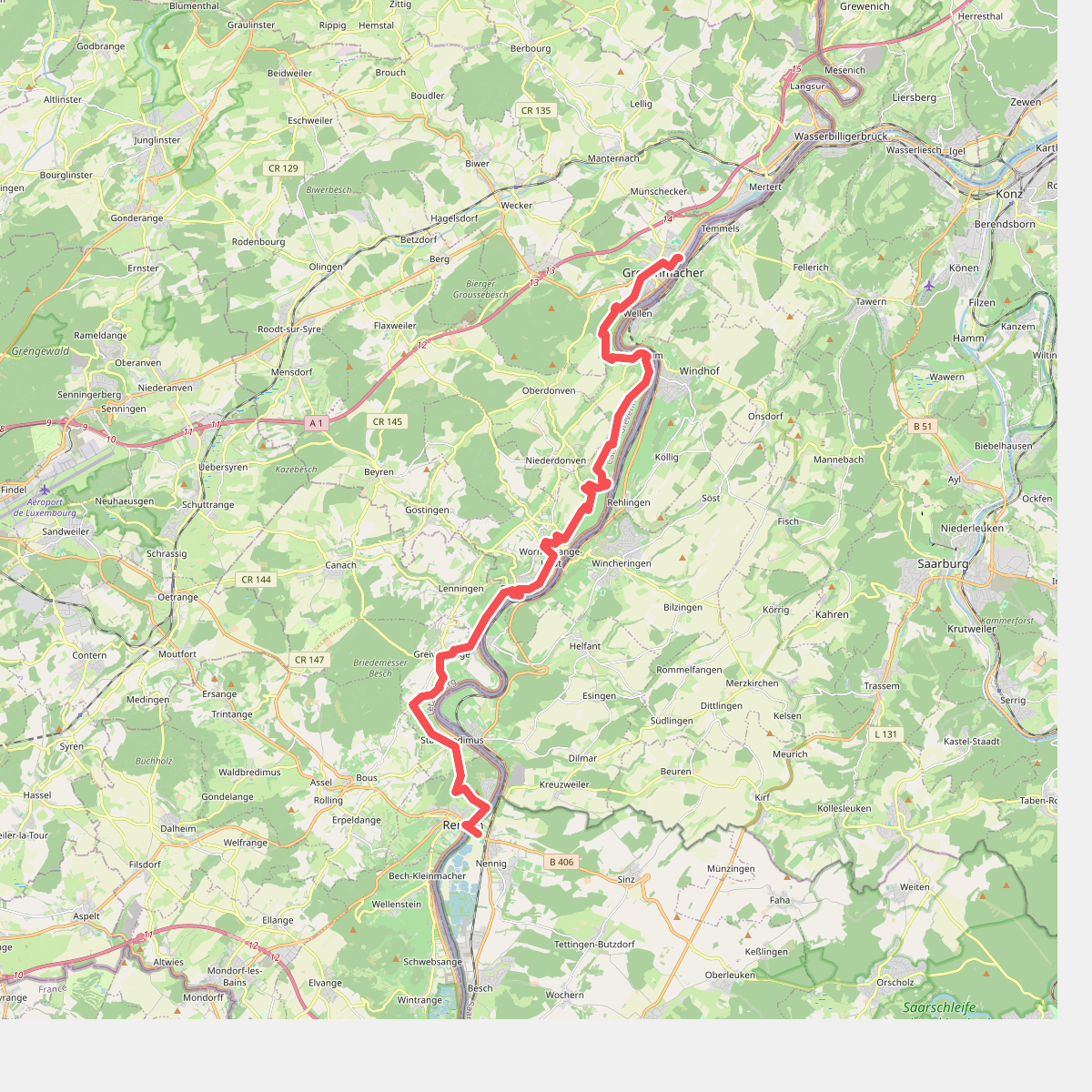 Grevenmacher - Remich · GR5 etappe 30