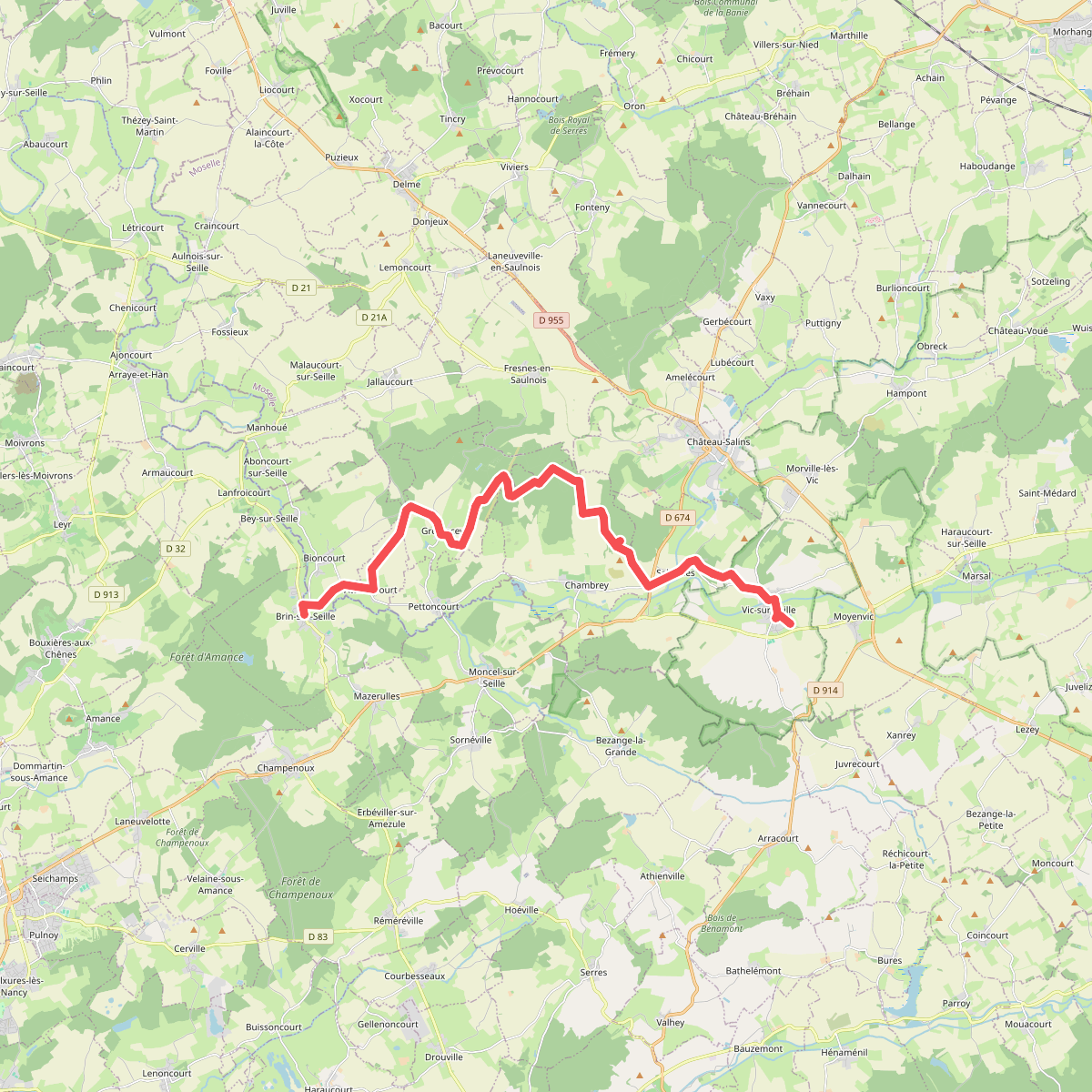 Brin-sur-Seille - Vic-sur-Seille · GR5 etappe 39