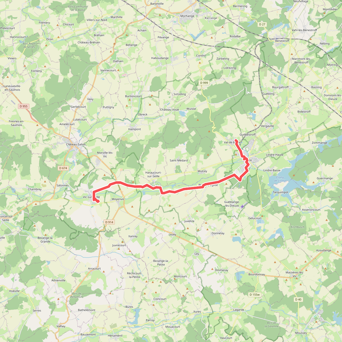 Vic-sur-Seille - Val-de-Bride · GR5 etappe 40
