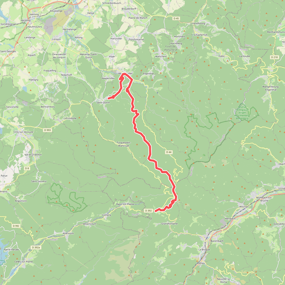 Saint-Quirin - Col du Donon · GR5 etappe 44