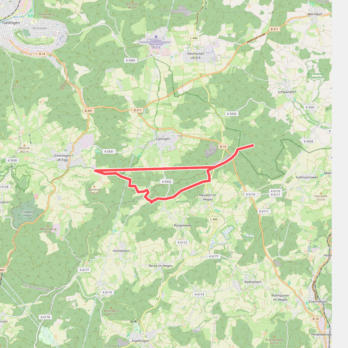 Emmingen - Schindelwaldhütte HW9