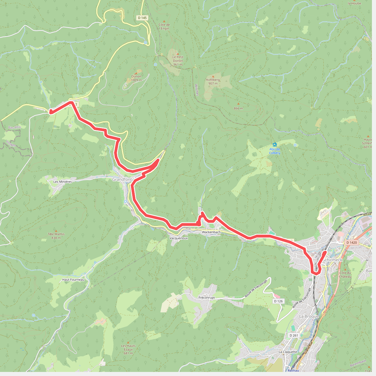 Col du Donon - Schirmeck · GR5 etappe 45