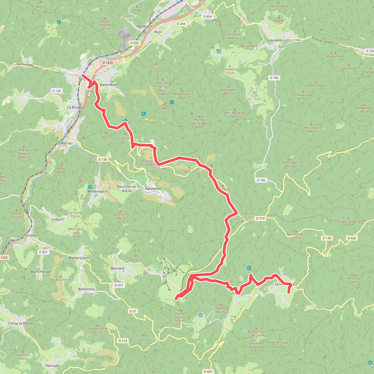 Schirmeck - Le Hohwald · GR5 etappe 46