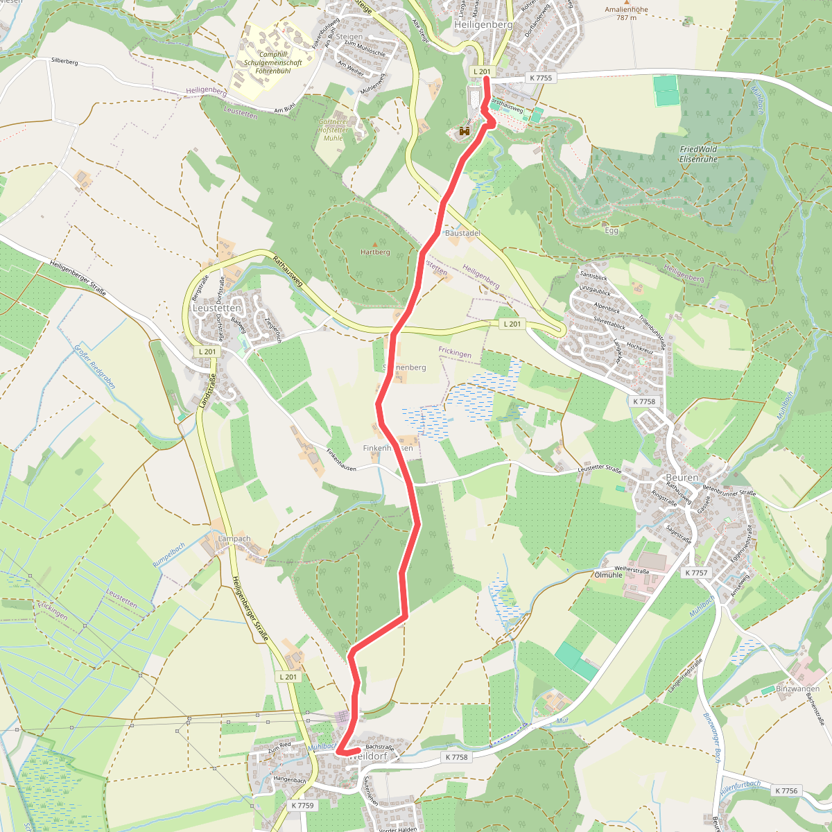 Nebenweg des Schwäbischen Albvereins (blauer Balken)