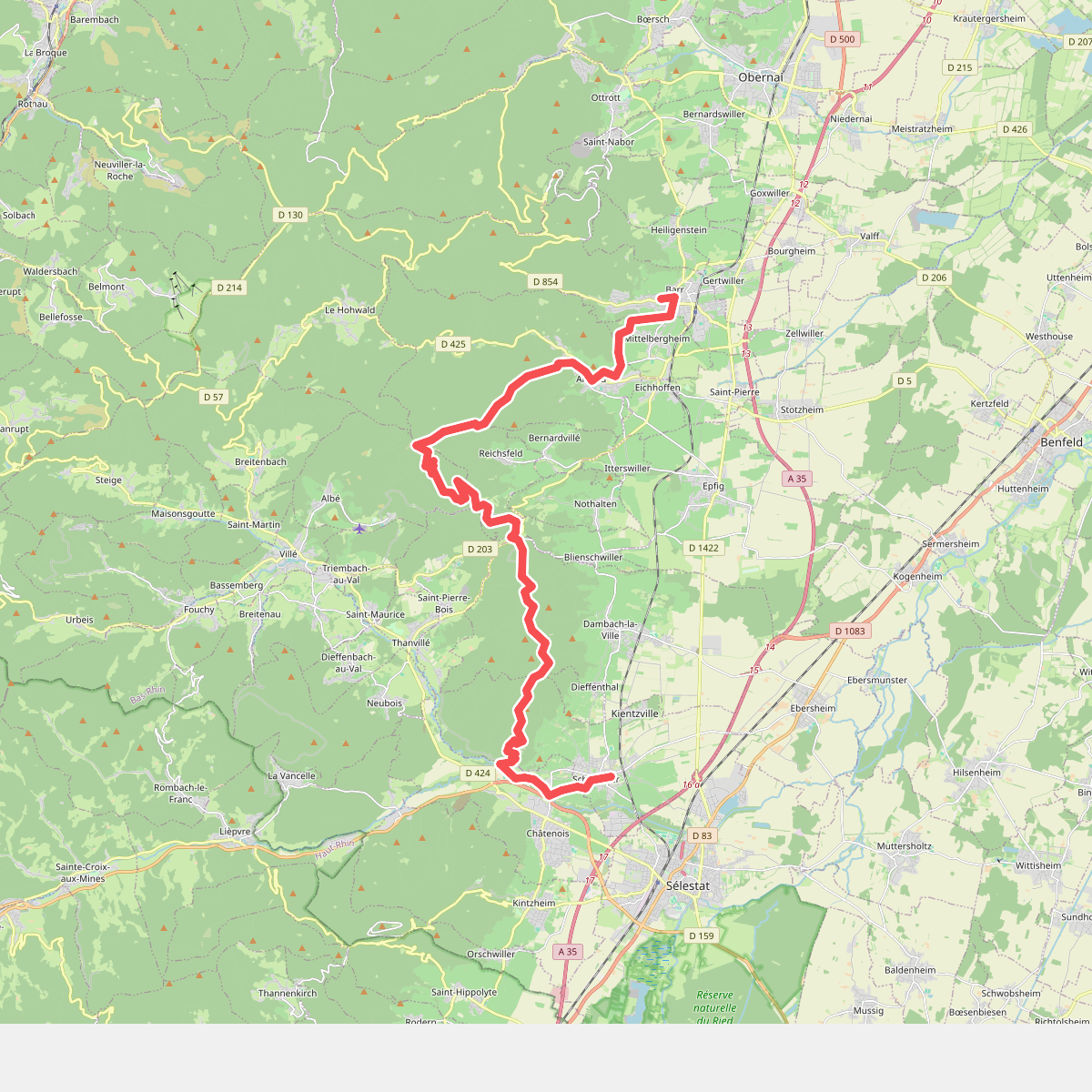 Barr - Scherwiller · GR5 etappe 48