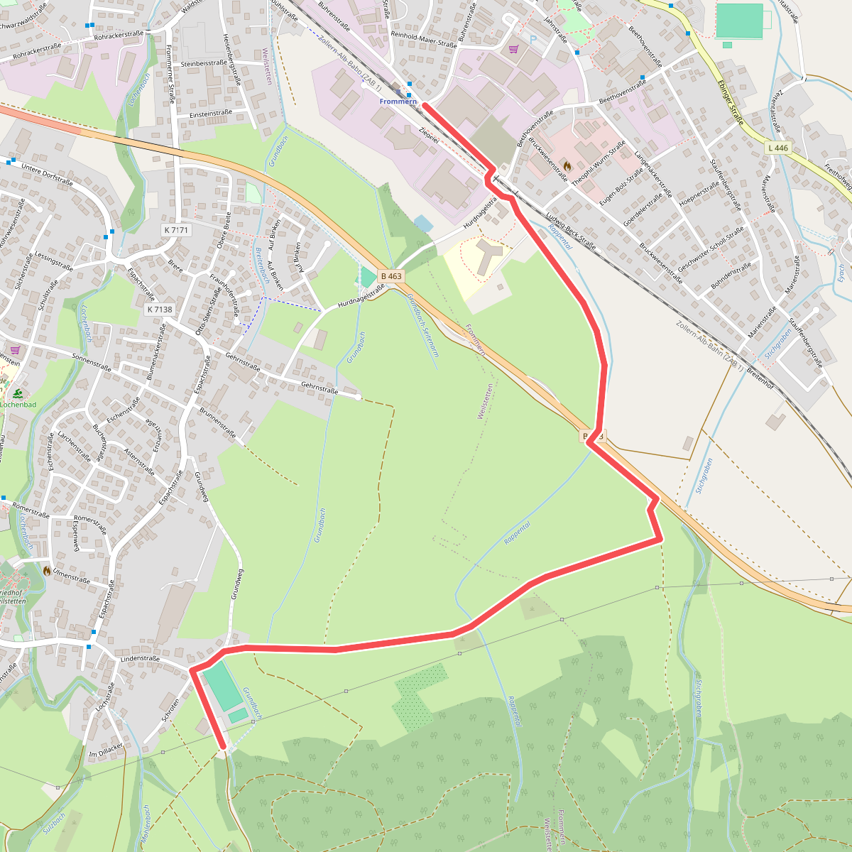 Lochenstein-Hörnle-Rundweg - Zugangsweg