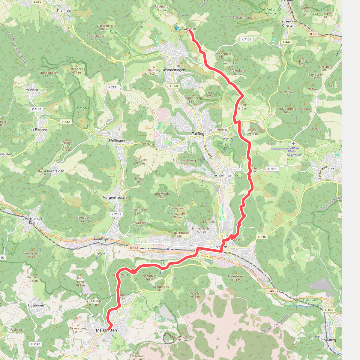 rote Gabel Untersloch - Ebingen - Messstetten