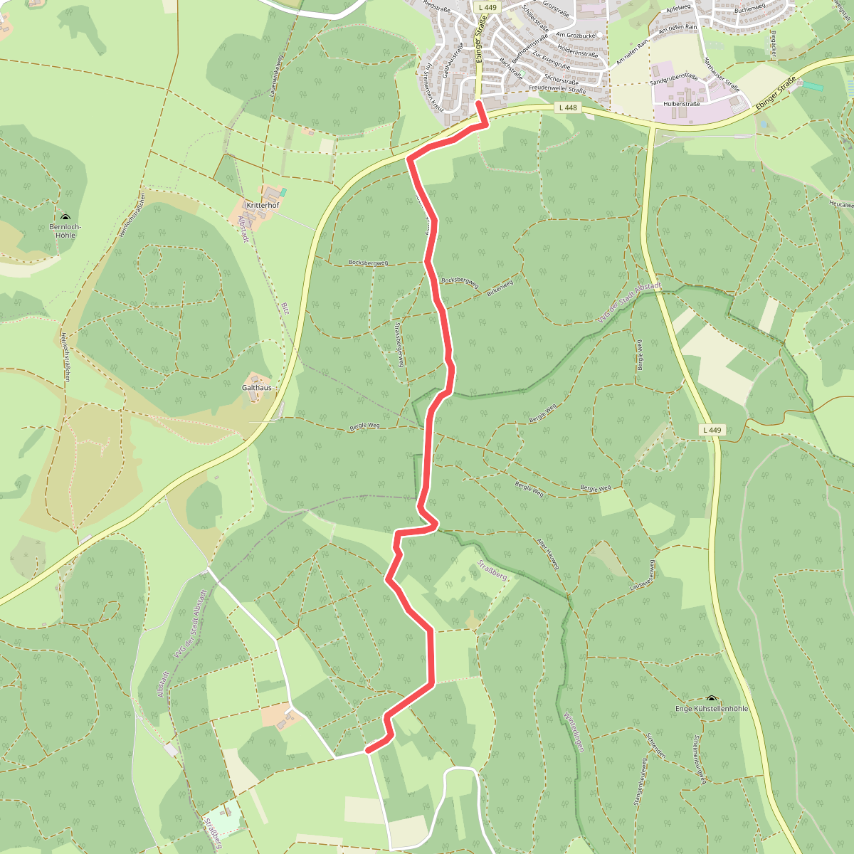 Zugangsweg - Bitz - Richtung Straßberg bis Wanderparkplatz Roßberg