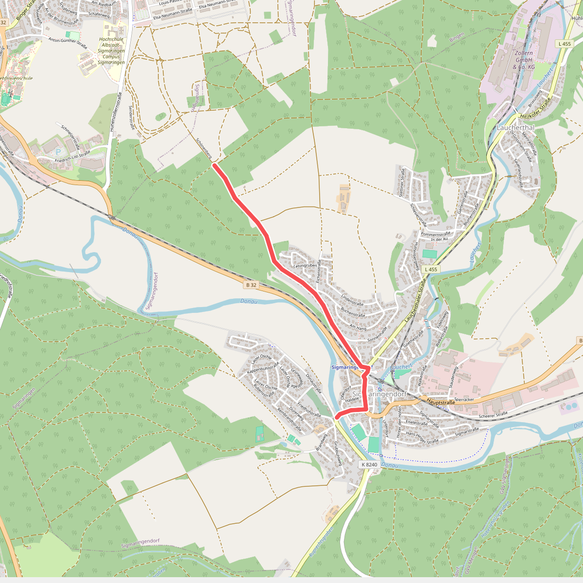 blaue Raute Sigmaringen - Sigmaringendorf