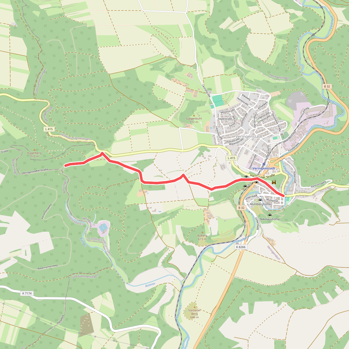 gelbe Gabel Veringenstadt - Winterlingen