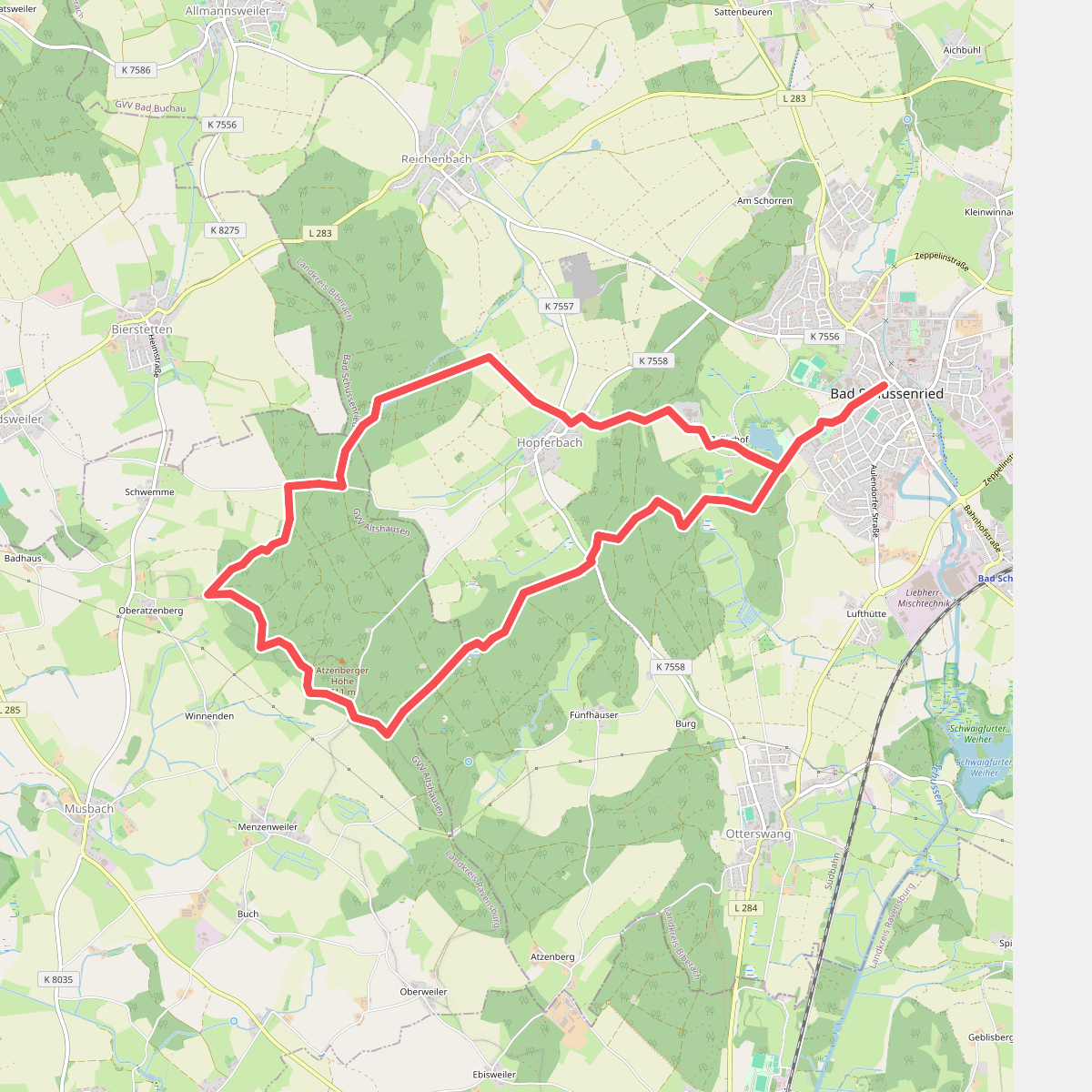 Bad Schussenried: Wanderweg 8