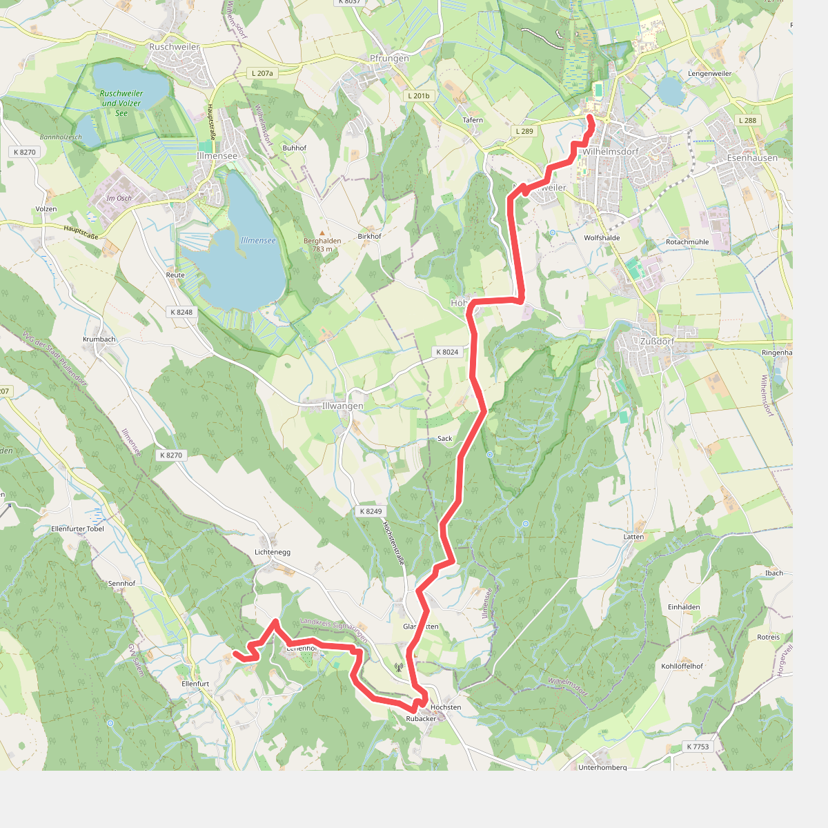 Höchsten - Wilhelmsdorf