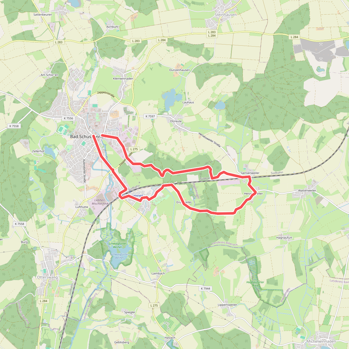 Bad Schussenried: Wanderweg 3