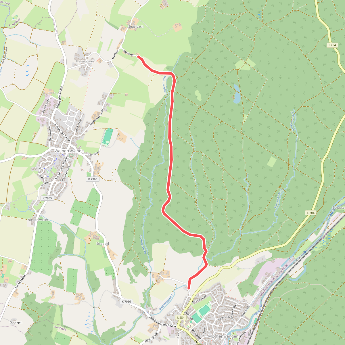 Querweg des Schwäbischen Albvereins (blauer Punkt)