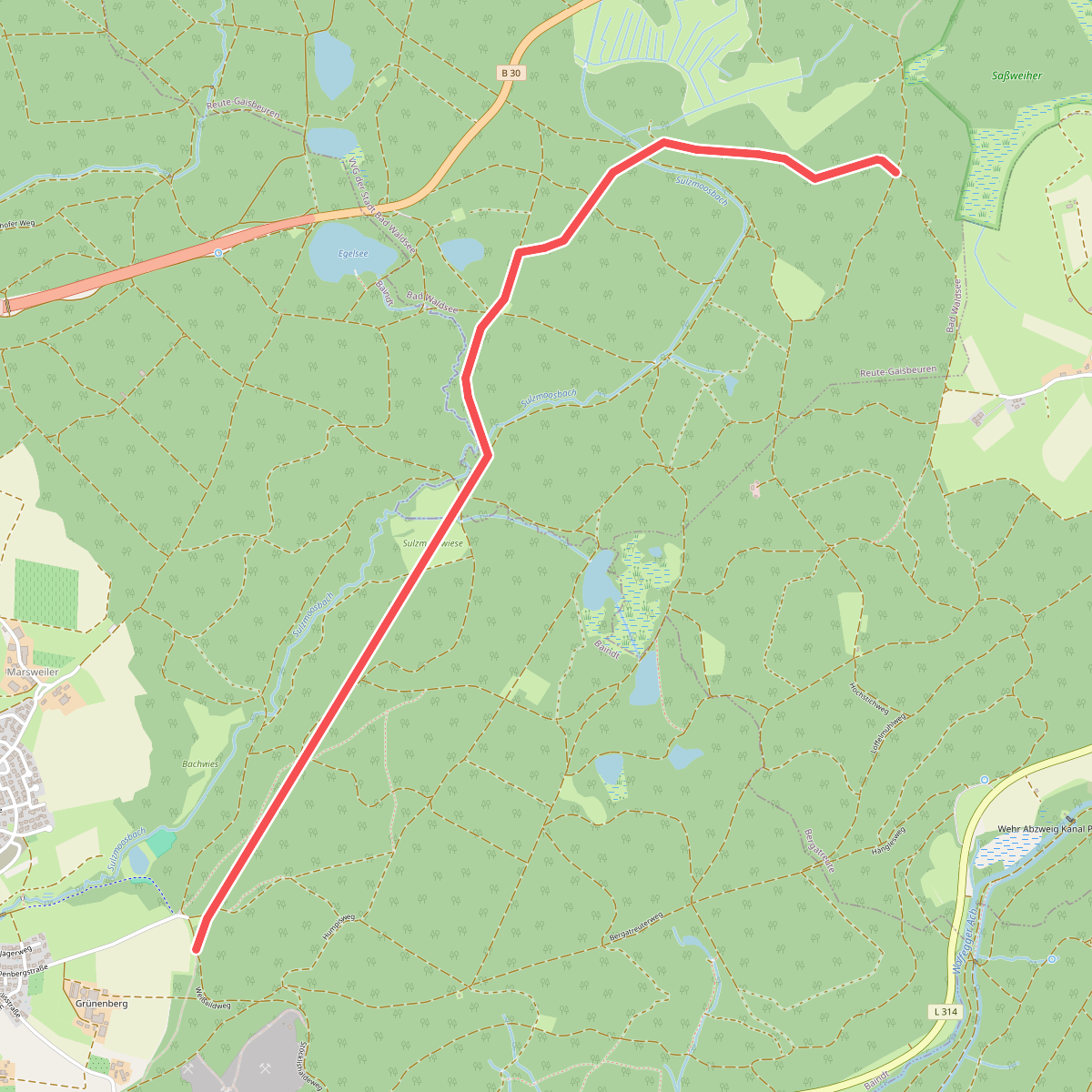 Querweg des Schwäbischen Albvereins (roter Punkt)