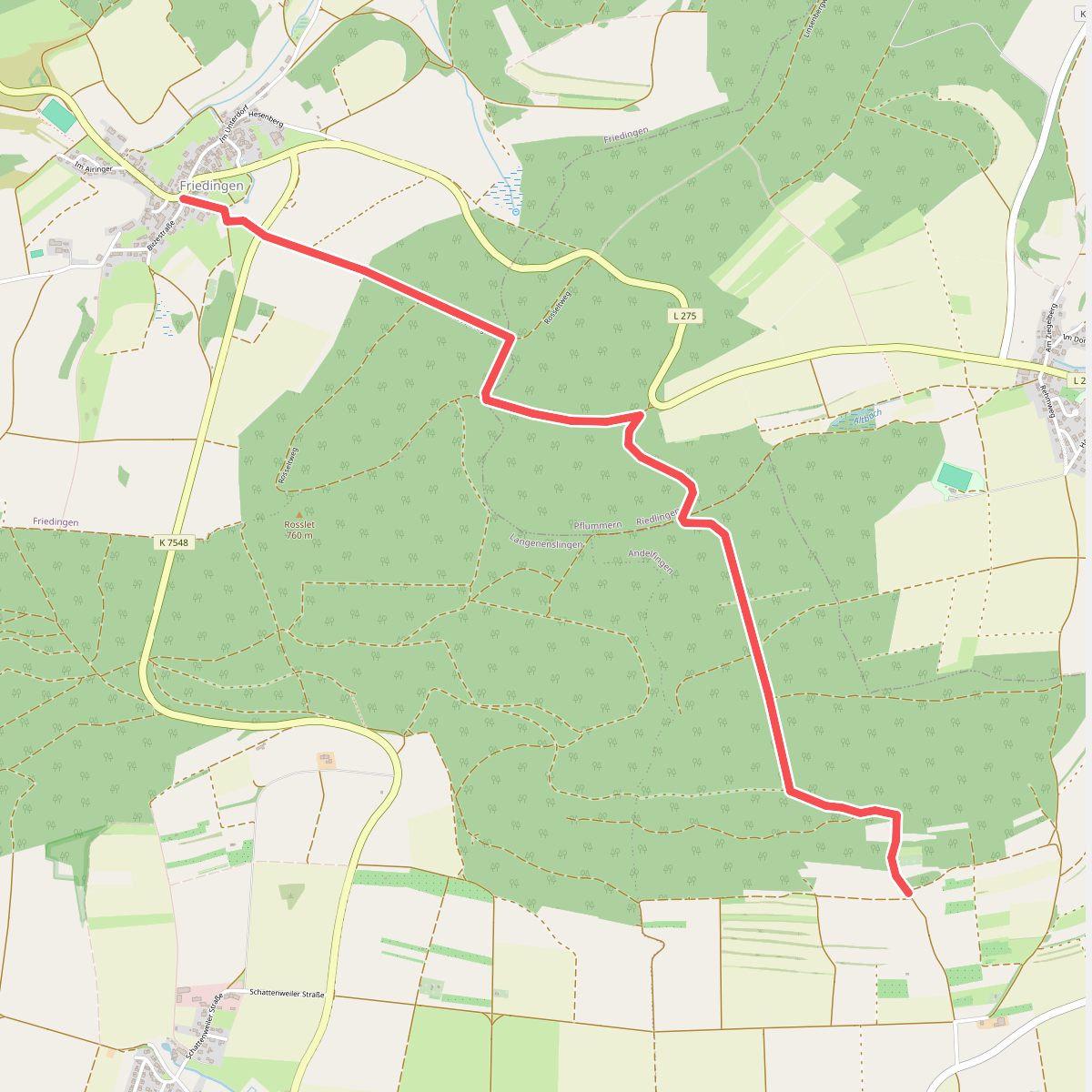 Aeusserer Zugangsweg des Schwäbischen Albvereins (blaues Dreieck)