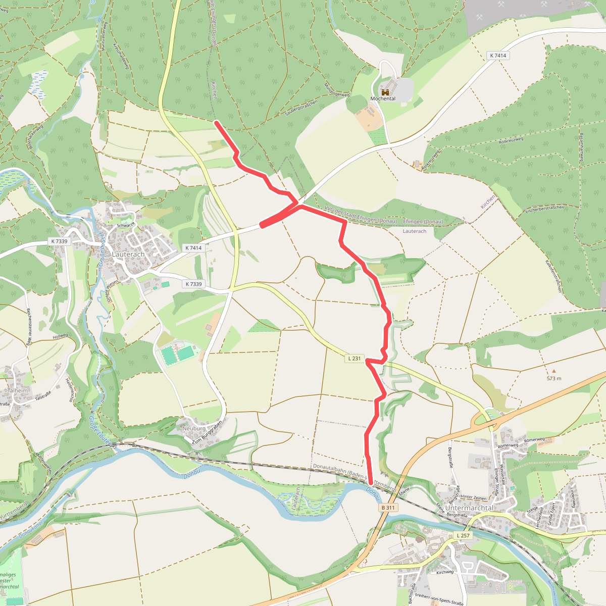 blaue Raute Lauterach - Untermachtal