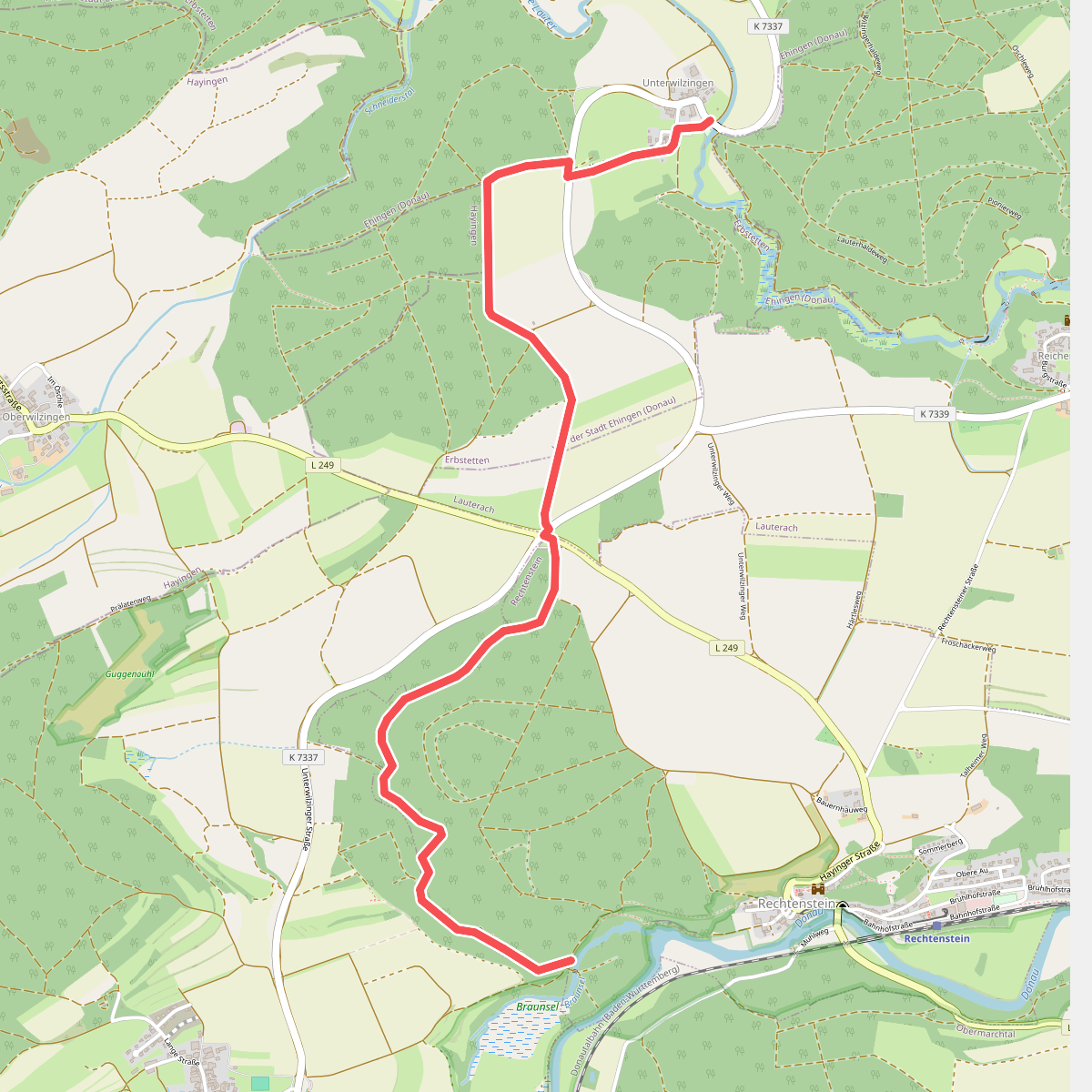 blaue Raute: Unterwilzingen Rechtenstein