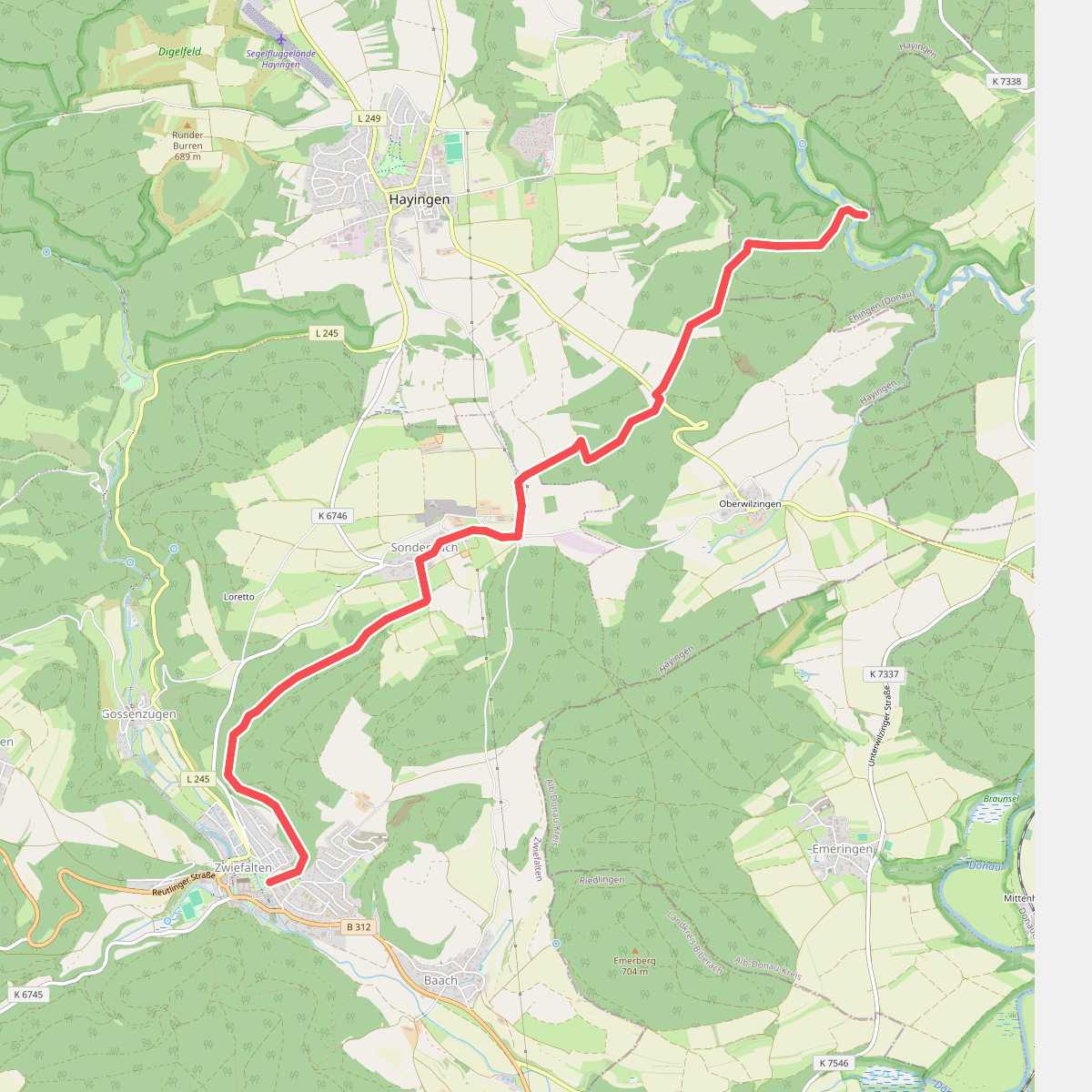 rote Gabel Zwiefalten - Lautertal