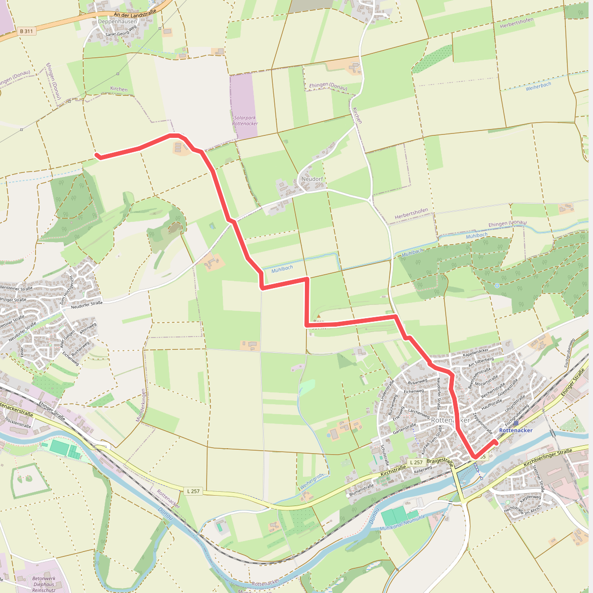 blaue Raute Rottenacker - Deppenhausen