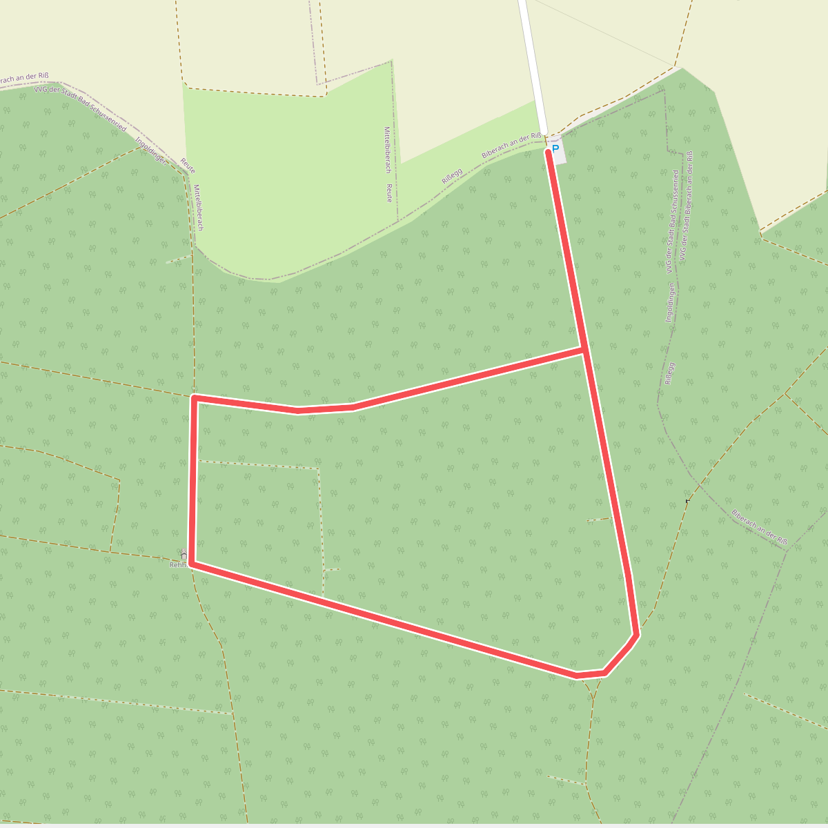 Rindenmoos: Wanderweg 1