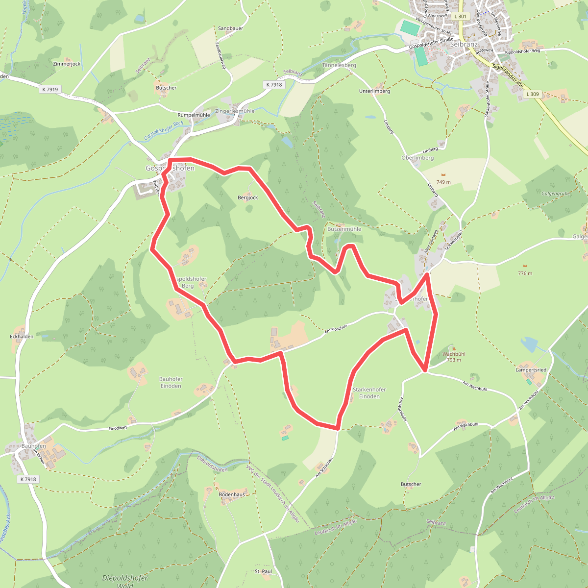 10 - Panoramarunde auf den Gospoldshofer Berg und den Wachbühl