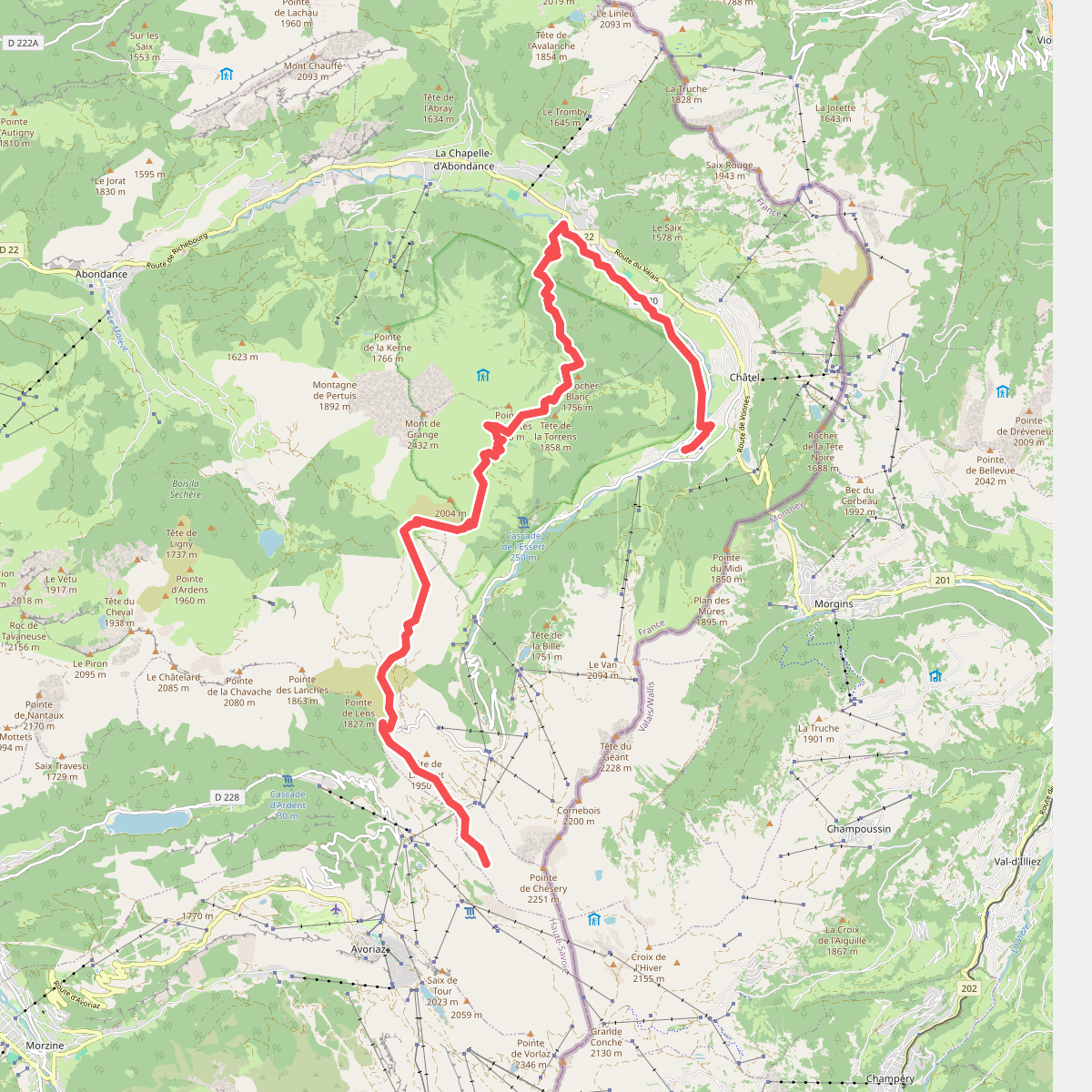 Chatel - Chésery · GR5 etappe 75