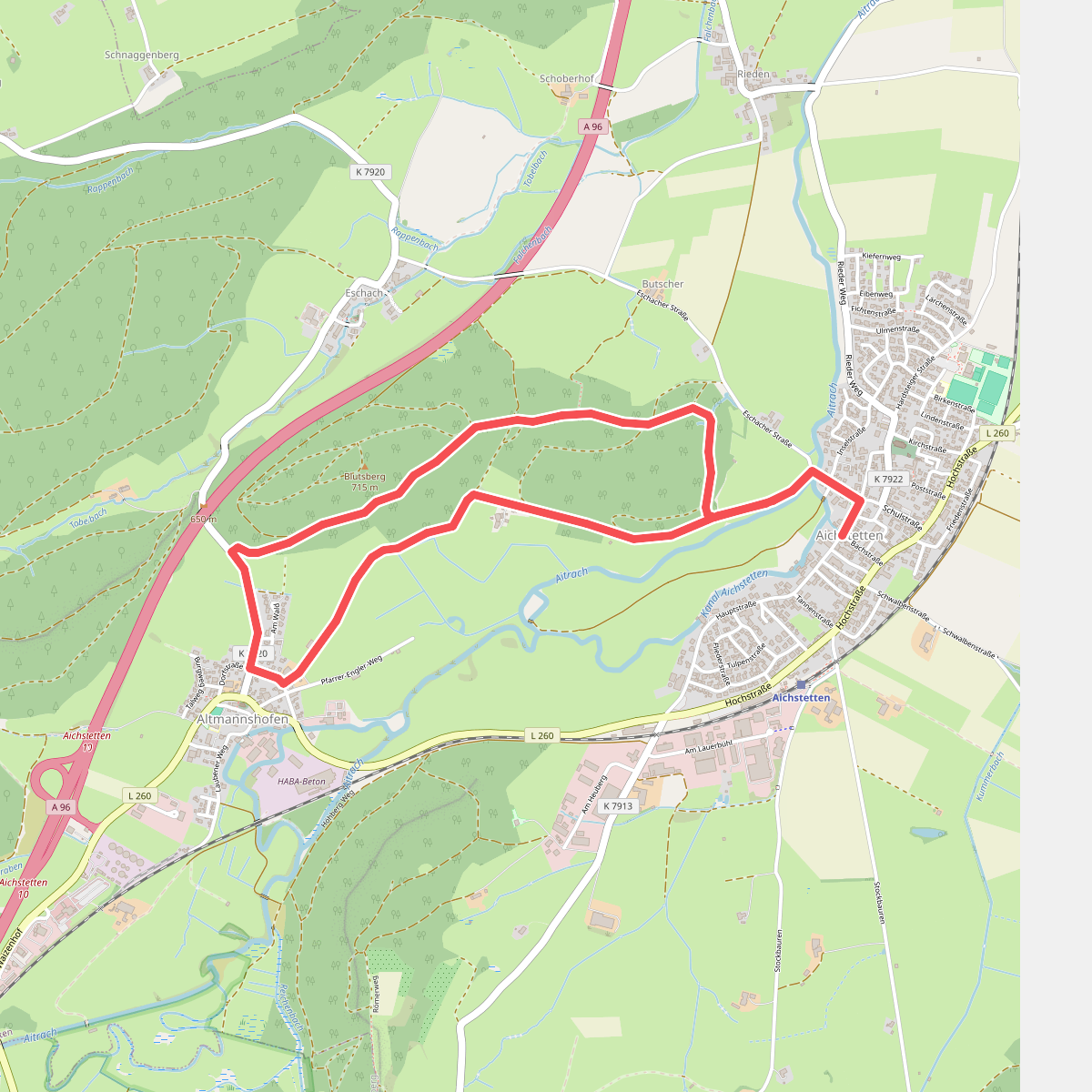 12 - Schanze - Rochuskapelle - Blutsberg - Altmannshofen - Bärtlehof