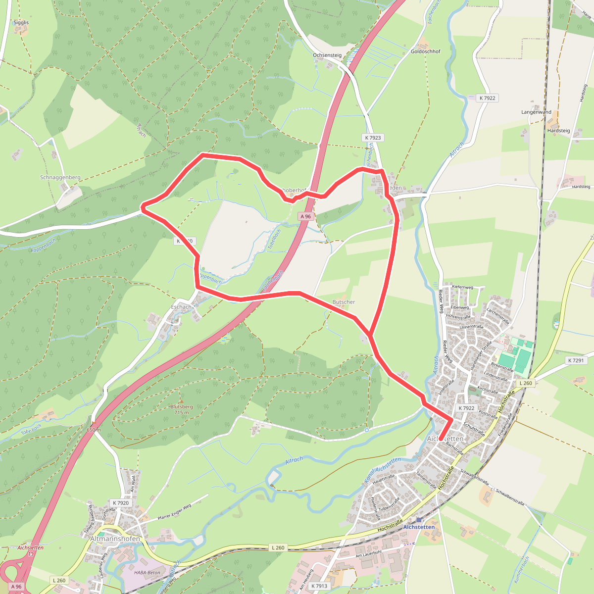 13 - Richtung Eschach - Schoberhof - Eschach - Butscher