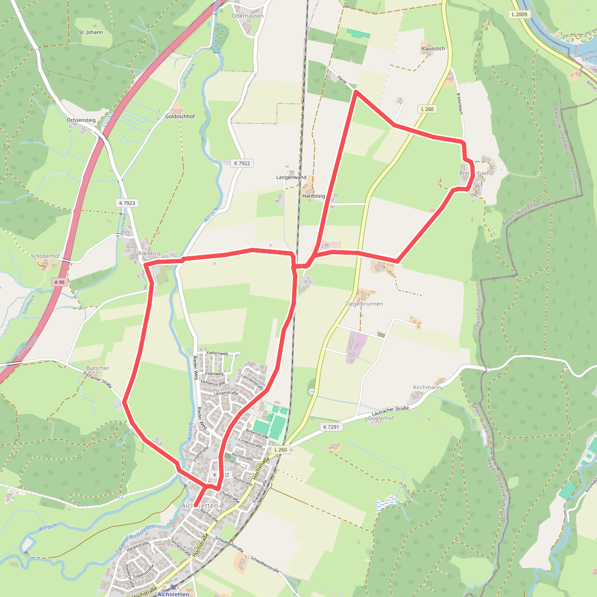 14 - Richtung Eschach - Rieden - Hardsteig - Breietenbach - Hardsteig