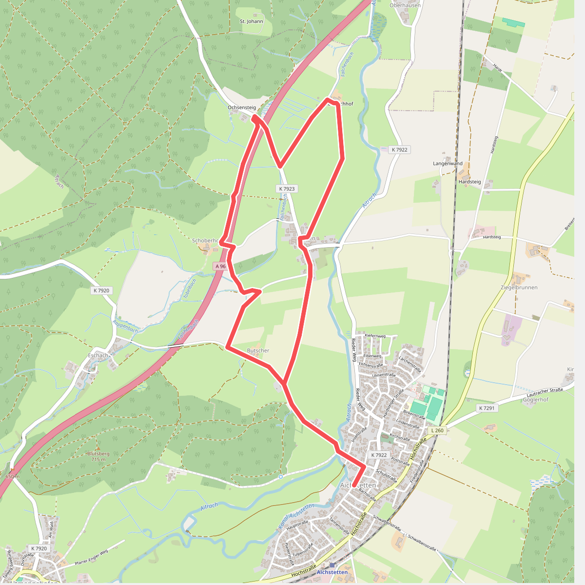 15 - Schoberhof - Ochsensteige - Goldöschhof - Rieden