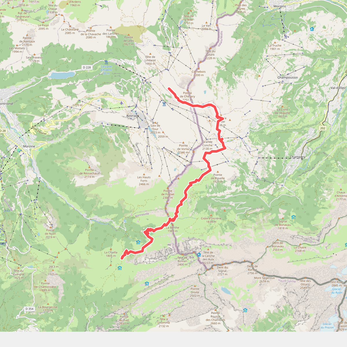 Chésery - Col de la Golese · GR5 etappe 76