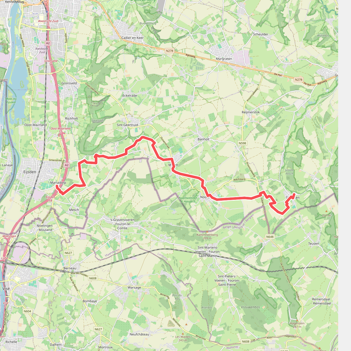 Mariadorp - Slenaken · Krijtlandpad etappe 2