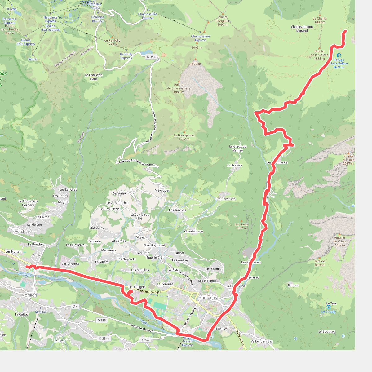 Col de la Golese - Verchaix · GR5 etappe 77