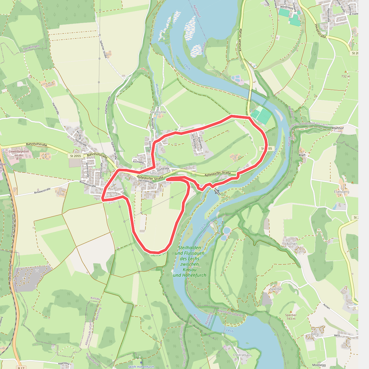 Kinsauer Lechschleifenrunde (8,5km)