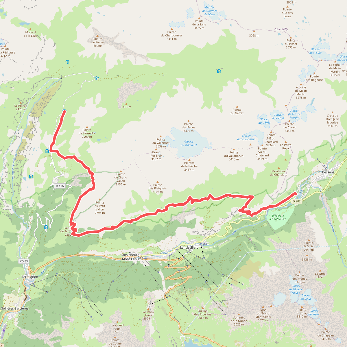 Bessans - Refuge du Plan du Lac · GR5 etappe 86
