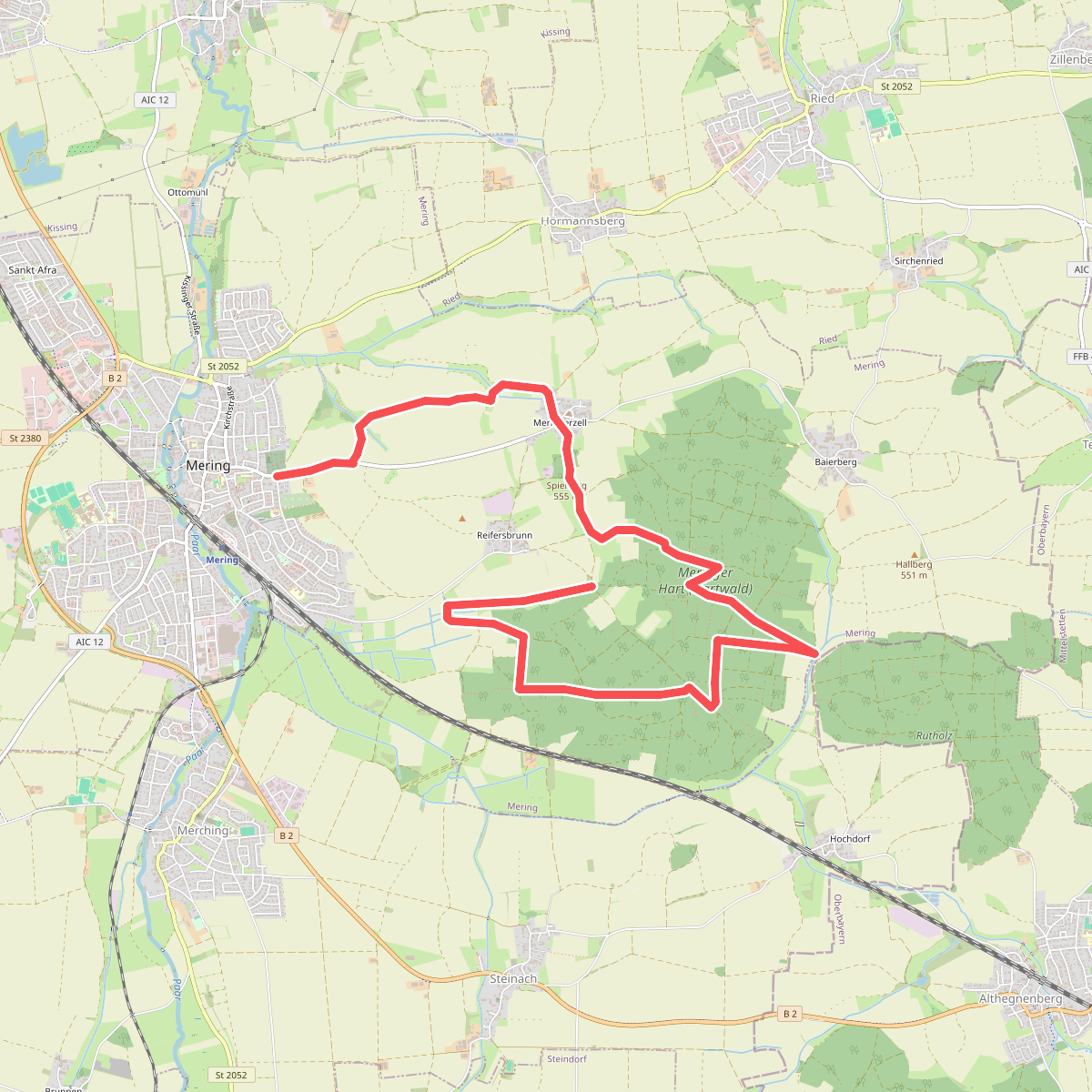 Von Mering zu den Schloßbergen