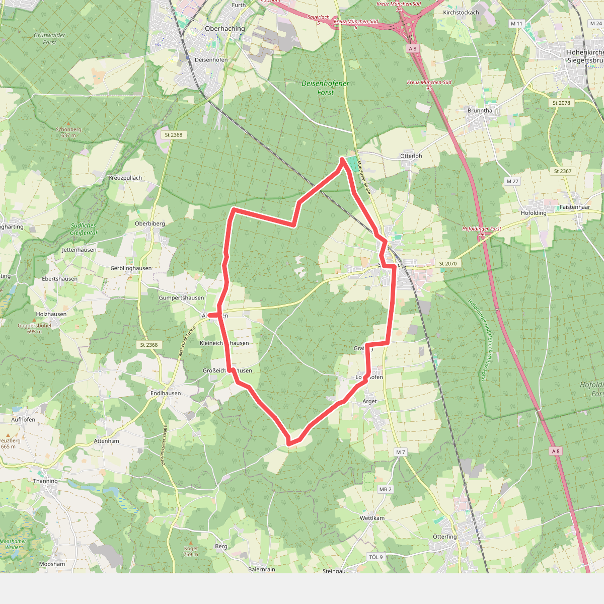 Wanderweg Kapellen und Kirchen Sauerlach