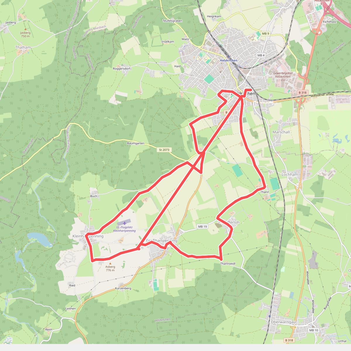 Geo-Lehrpfad Holzkirchen, Südroute