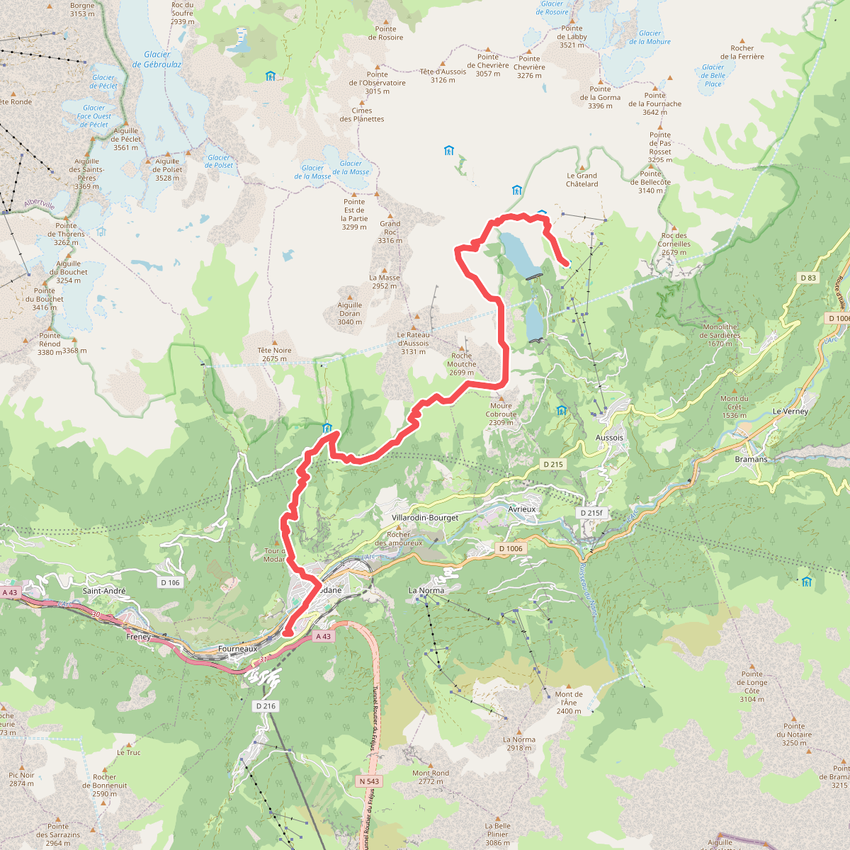 Refuge de Plan Sec - Modane · GR5 etappe 89