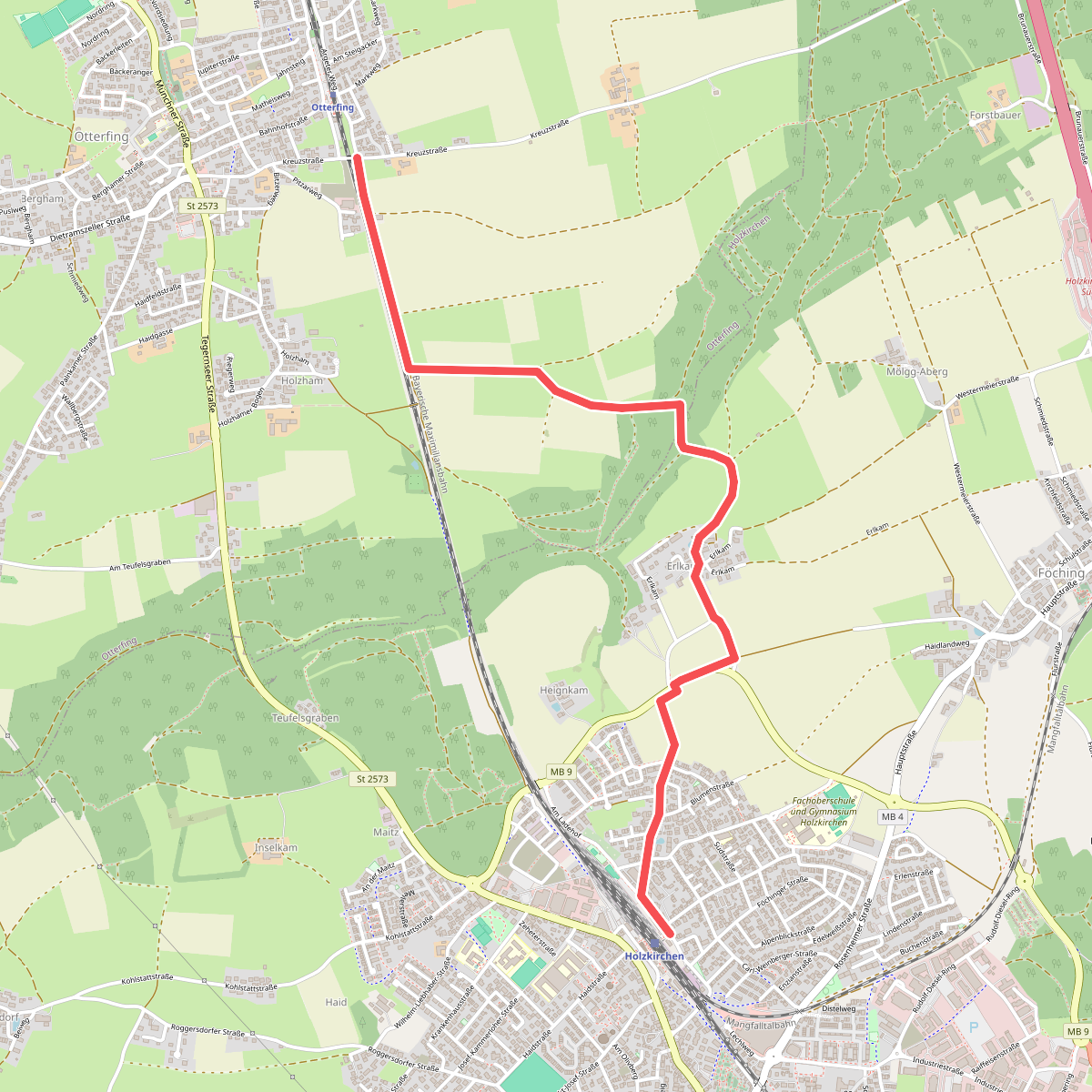Wanderweg 552b Otterfing - Holzkirchen
