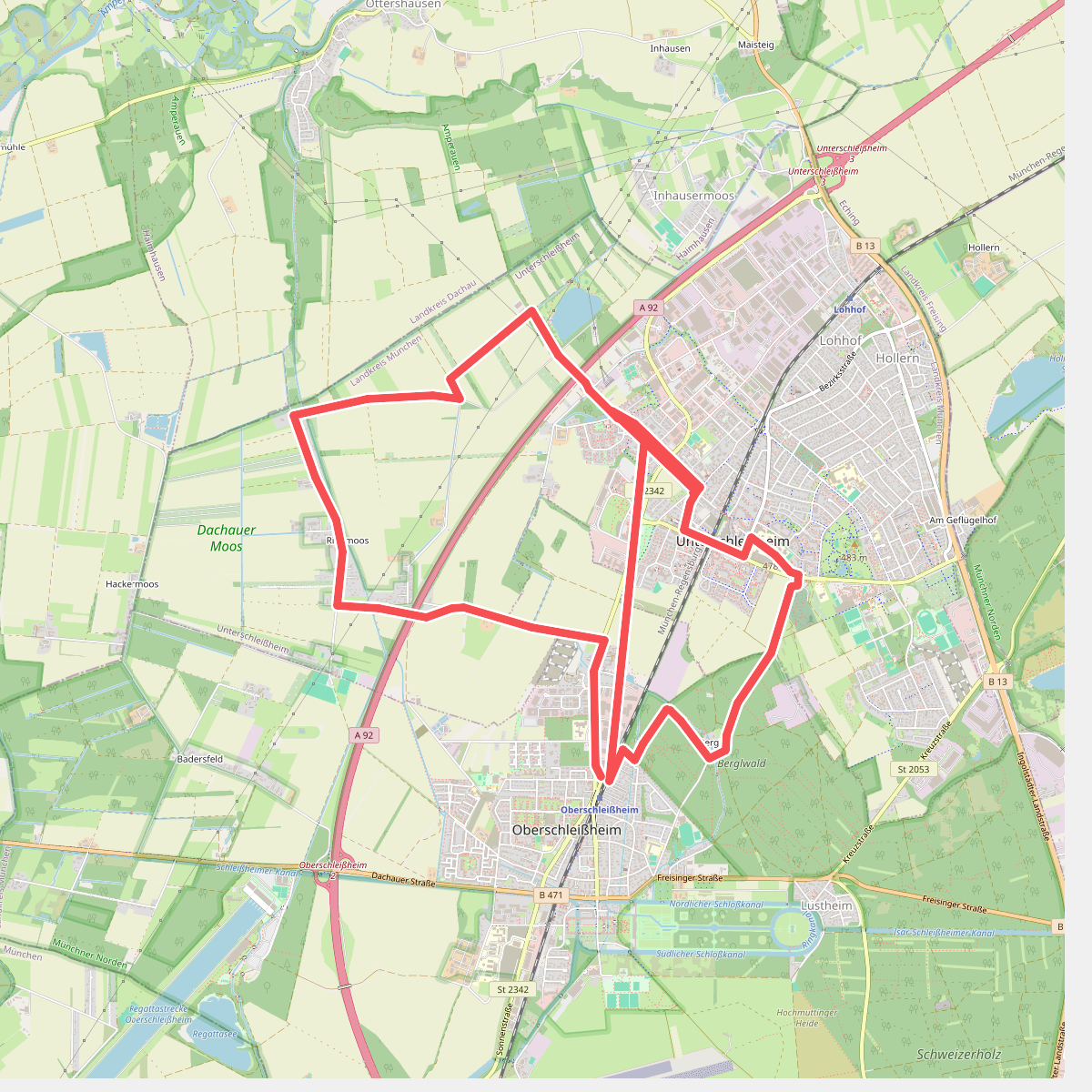 MVV Wanderweg Raute Oberschleißheim