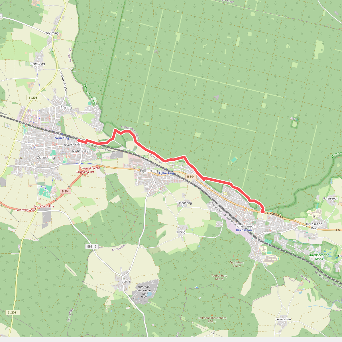 Wanderweg gelb-rot