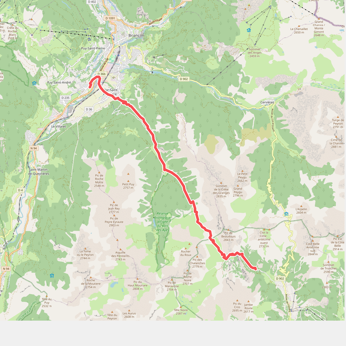 Briançon - Brunissard · GR5 etappe 94