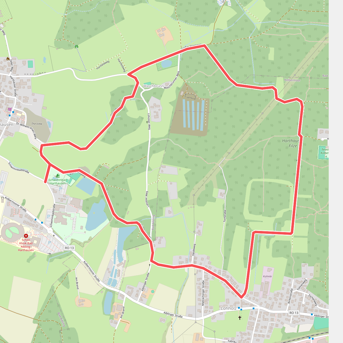 Nordic Walking Rundstrecke 2 - mittel