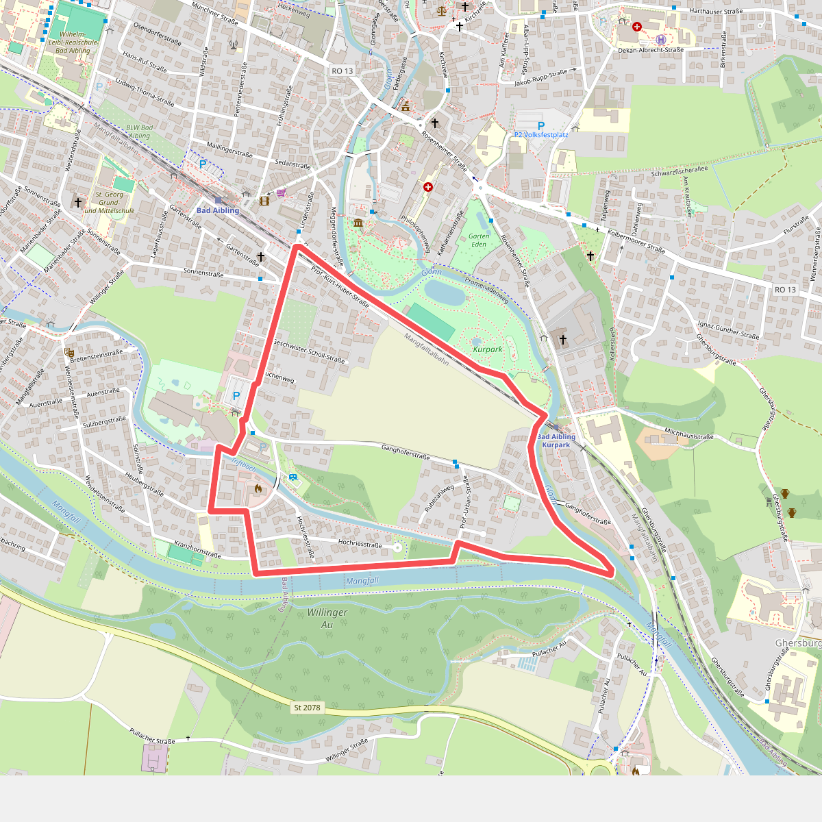Nordic Walking Rundstrecke 4 - leicht